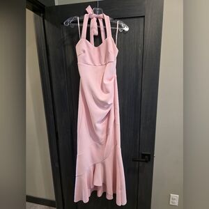 Elegant Pink Sleeveless Dress